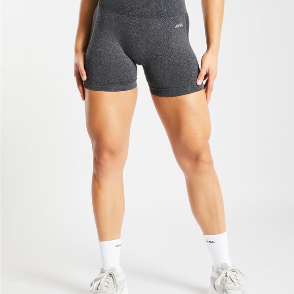 AYBL Empower Seamless Shorts - Black Marl - Size Large - Picture 4 of 14
